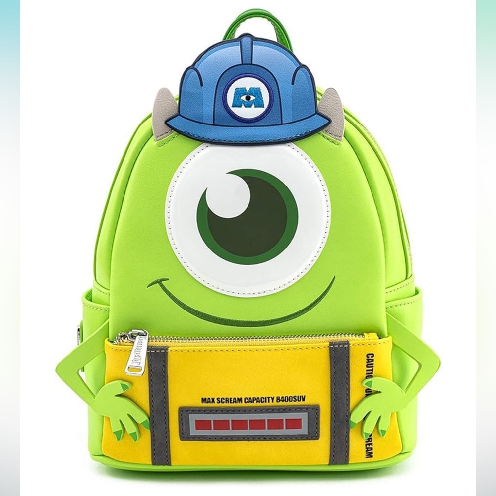 Loungefly Disney Monsters Inc Mike Wazowski Scare Cosplay backpack